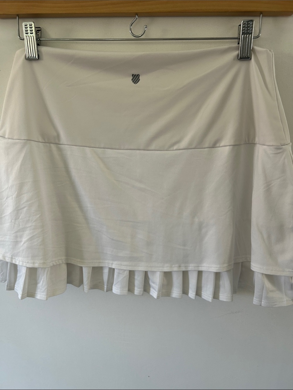 K-Swiss Tennis Prep Skort White Size XL with Pleated Trim Activewear Athleisure - Picture 4 of 11